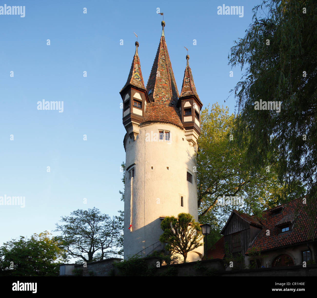 Torre Diebsturm, Lindau sul Lago di Costanza, Svevia, Baviera, Germania, Europa PublicGround Foto Stock