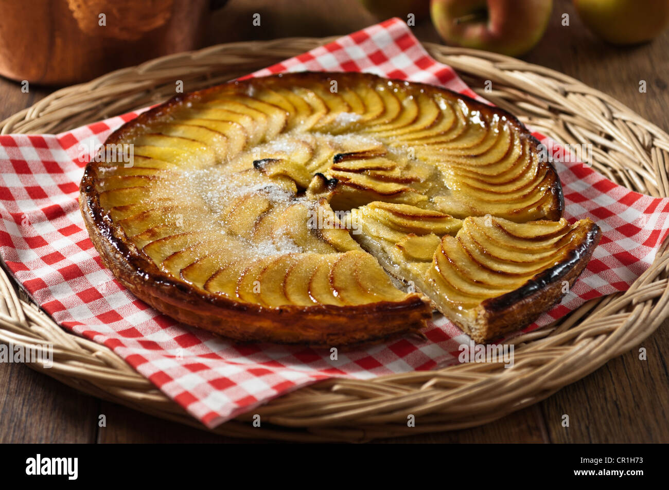 Tarte fine aux pommes francese crostata di Apple Foto Stock