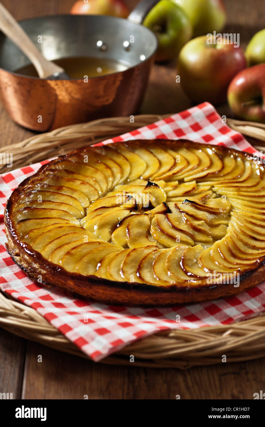 Tarte fine aux pommes francese crostata di Apple Foto Stock