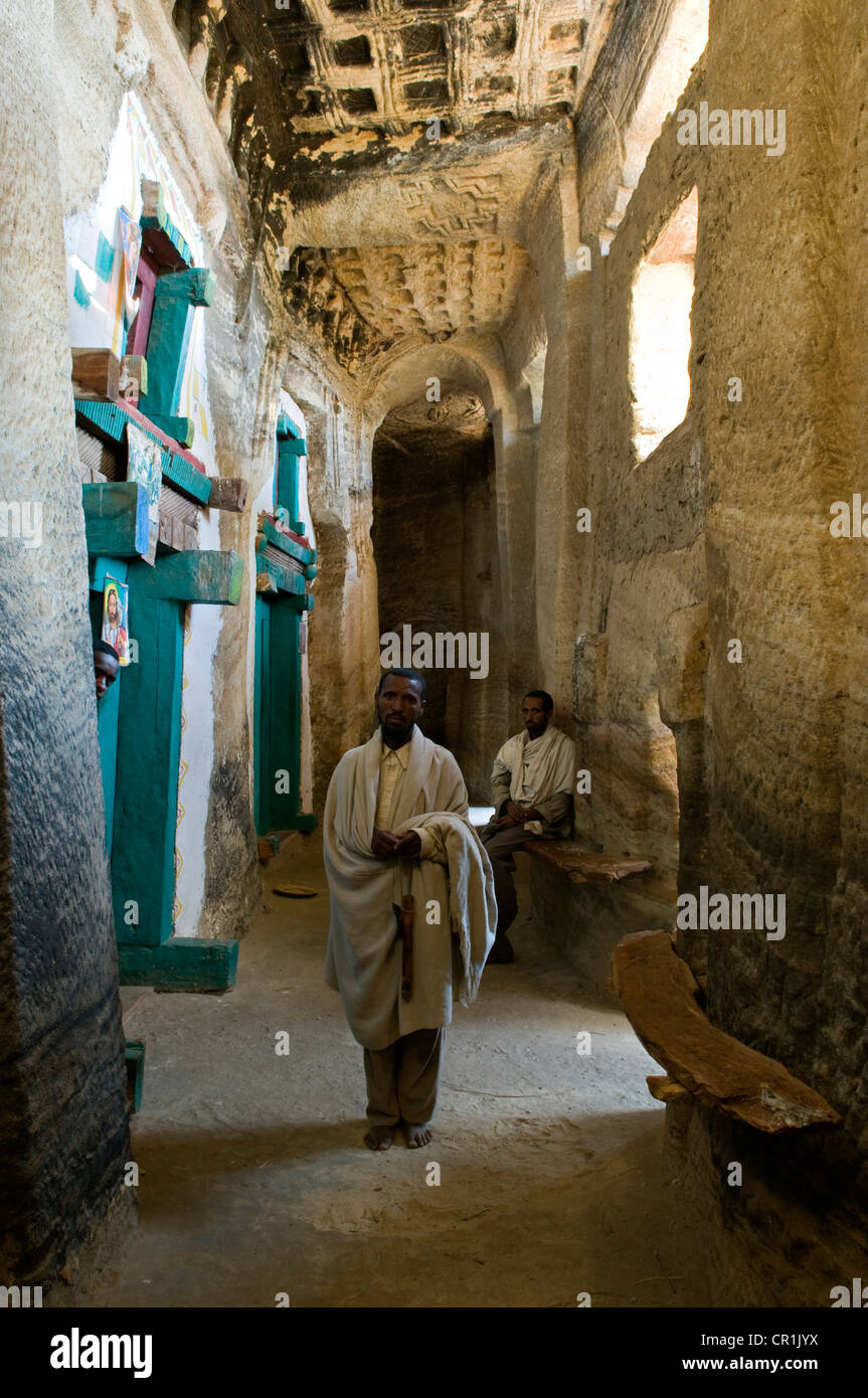 Etiopia, Tigray, chiesa di Teka gruppo tesfai, chiesa di Medhane Alem Kesho Foto Stock