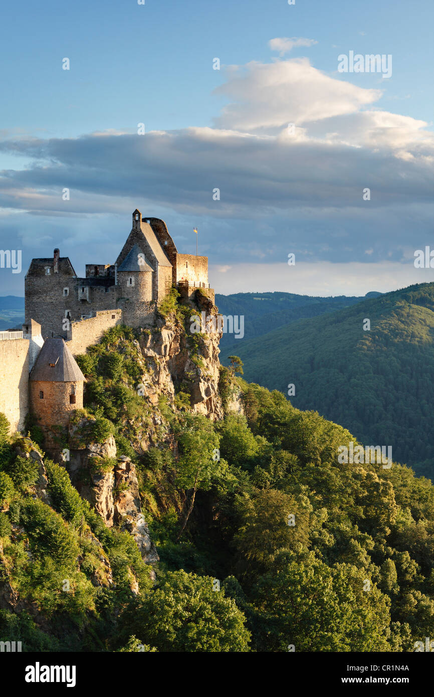 Burgruine Aggstein rovine del castello, Wachau, Austria Inferiore, Austria, Europa Foto Stock