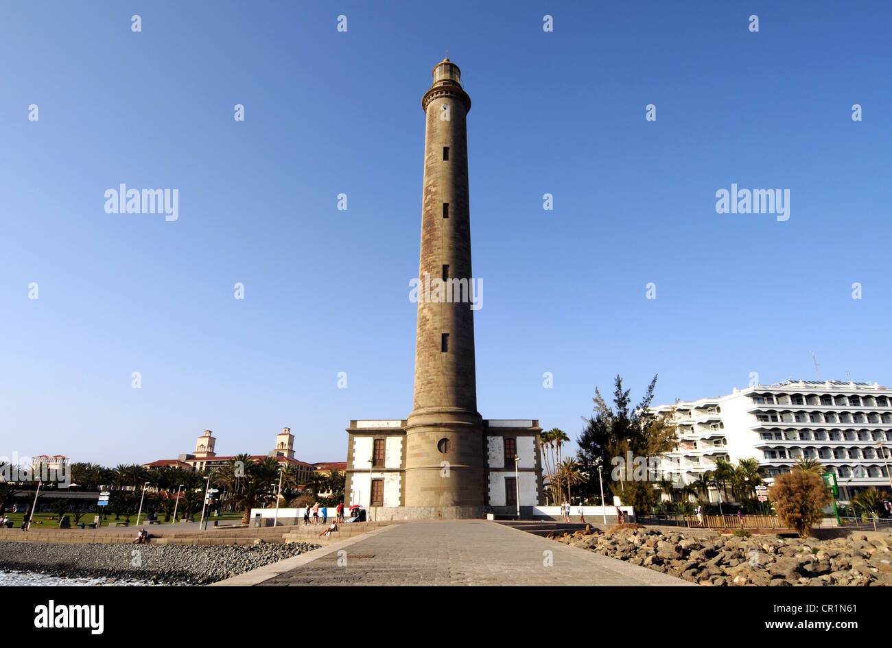 Faro di Maspalomas, Lighthouse, il faro di Maspalomas, Gran Canaria Isole Canarie Foto Stock