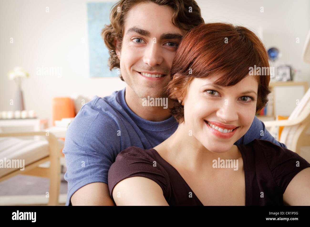 Stati Uniti, California, Los Angeles, ritratto della coppia sorridente Foto Stock