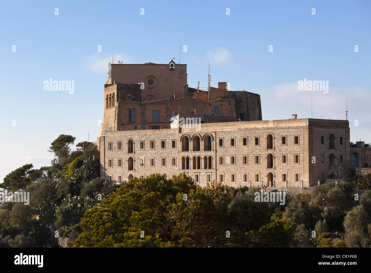 Santuari del monastero di San Salvador, Felanitx, Maiorca, isole Baleari, Spagna, Europa Foto Stock