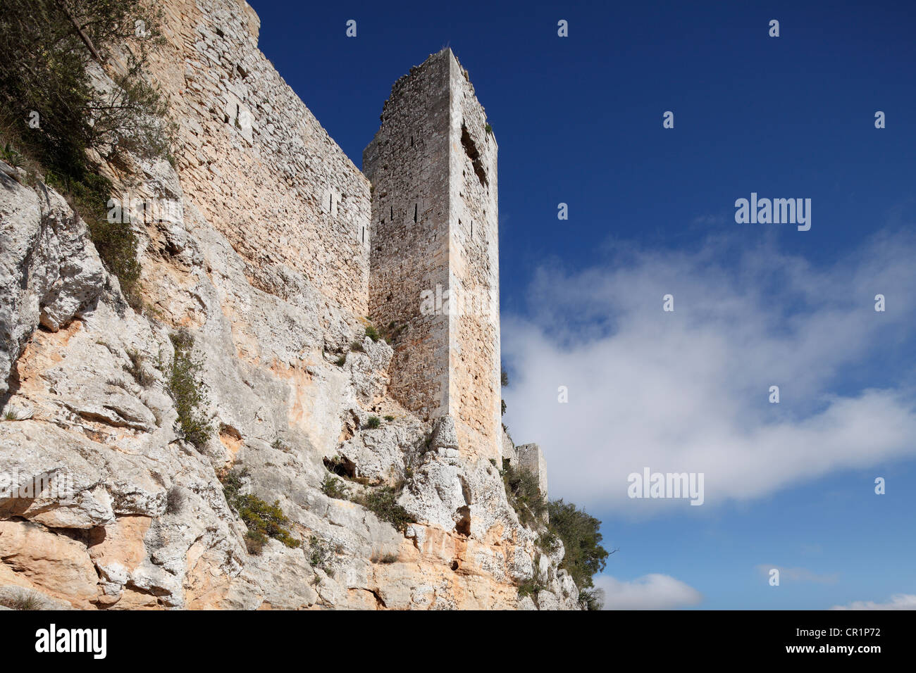 Castell de Santueri castello, Felanitx, Maiorca, isole Baleari, Spagna, Europa Foto Stock