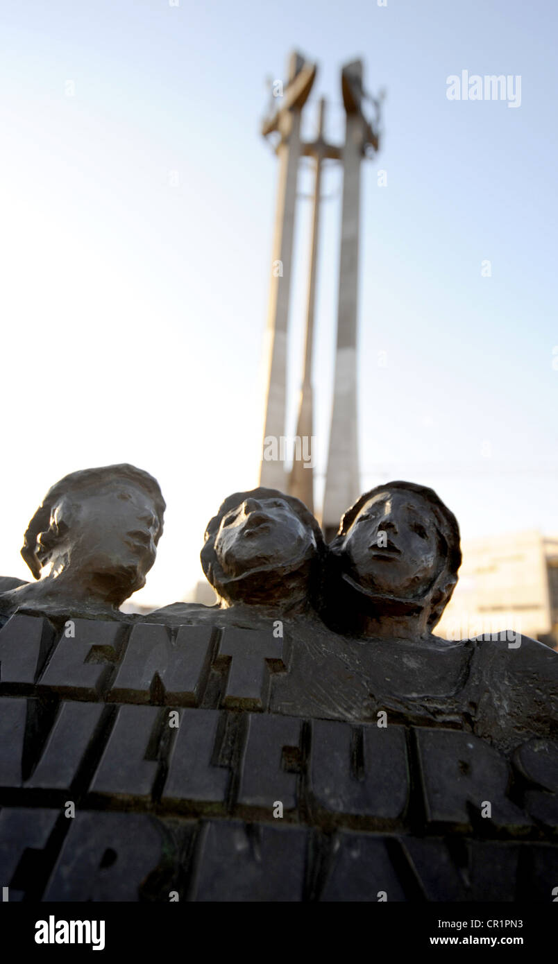 Monumento ai lavoratori dei cantieri navali, Gdansk, Polonia Foto Stock