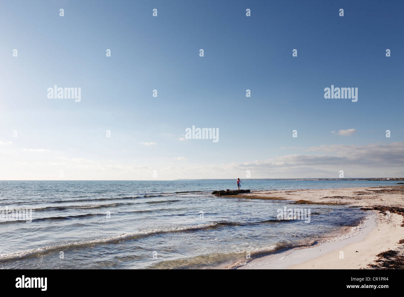 Spiaggia Es Trenc, Colonia Sant Jordi a Maiorca, isole Baleari, Spagna, Europa Foto Stock