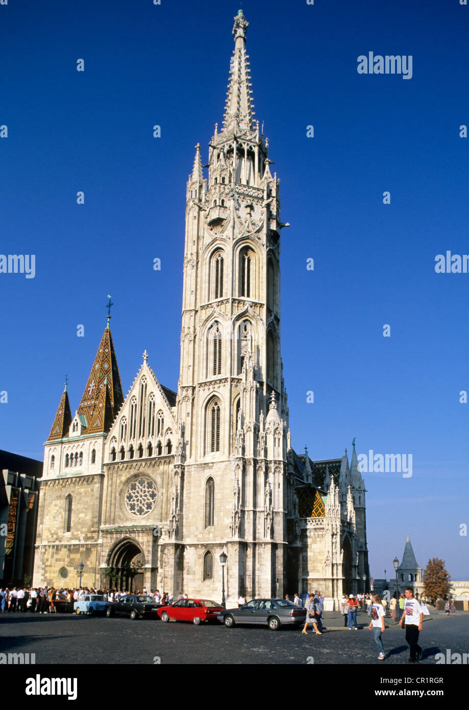 Ungheria, Budapest, Chiesa di Mathias nel quartiere del Castello di Buda Foto Stock