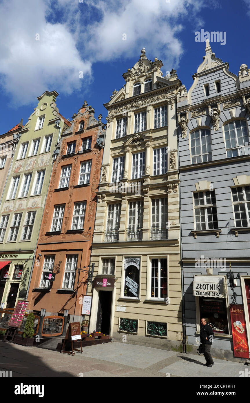 Lungo Market Street, Gdansk, Polonia Foto Stock