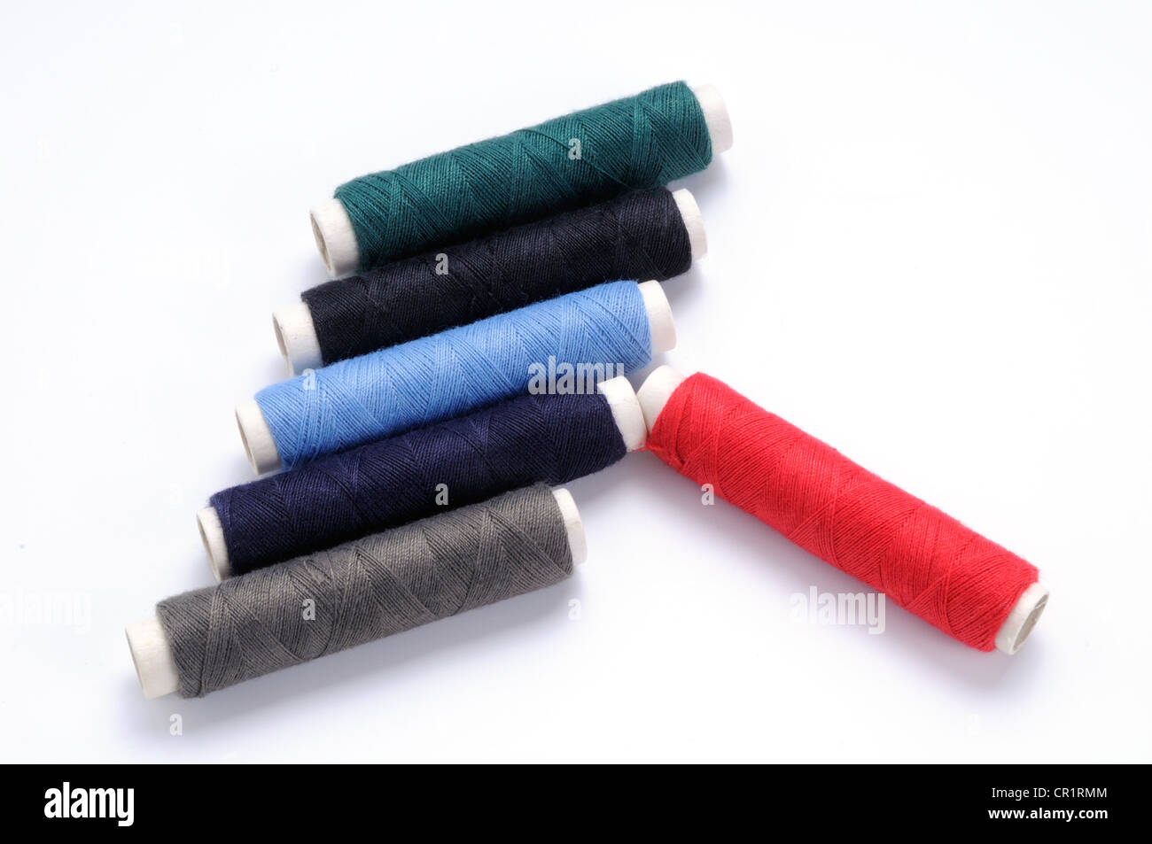 Filati per cucire di bobine Foto Stock