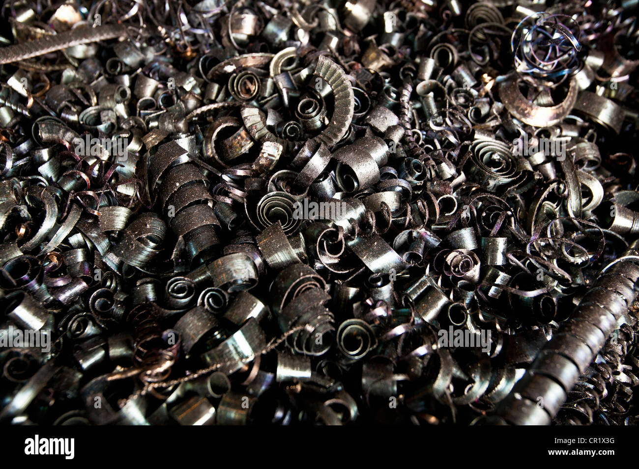 Trucioli di acciaio in acciaio forge Foto Stock