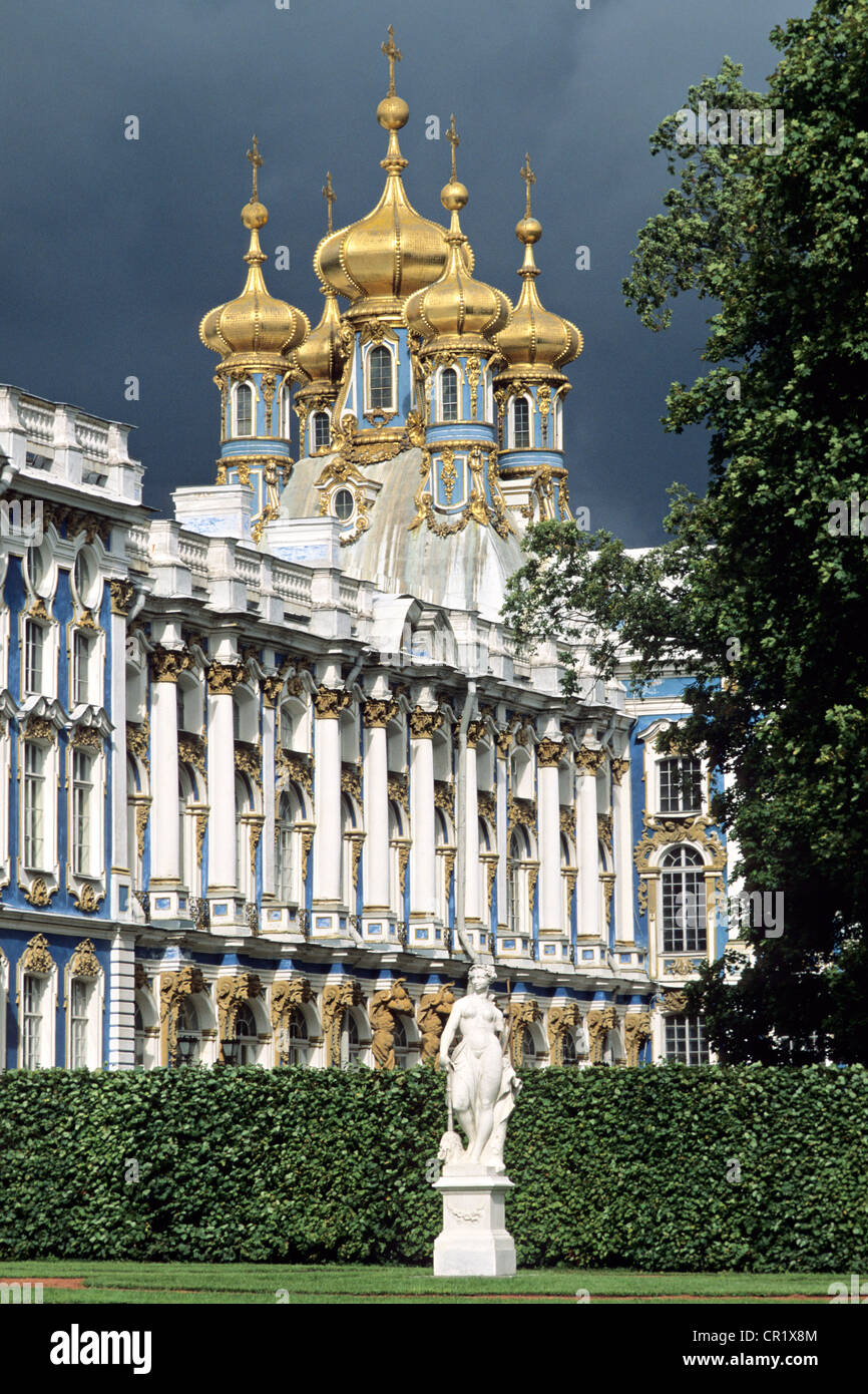 Russia, Pushkine (Carskoe Selo), 25 km a sud di San Pietroburgo, patrimonio mondiale dell UNESCO, Cappella di Caterina la Grande's Foto Stock