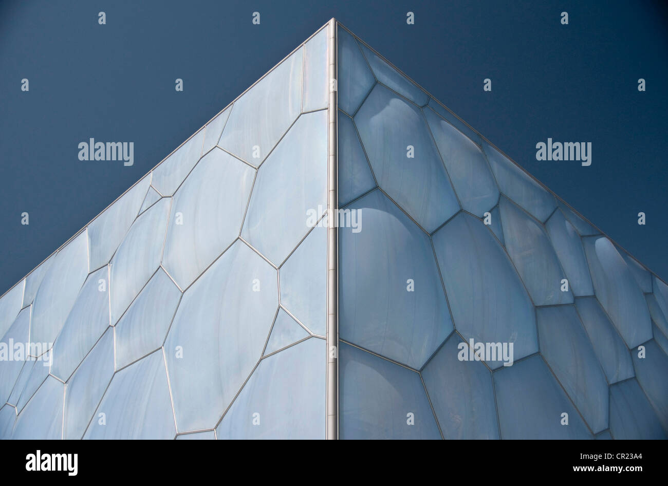 Cina, Dettaglio del Centro Acquatico Nazionale, il Water Cube Foto Stock