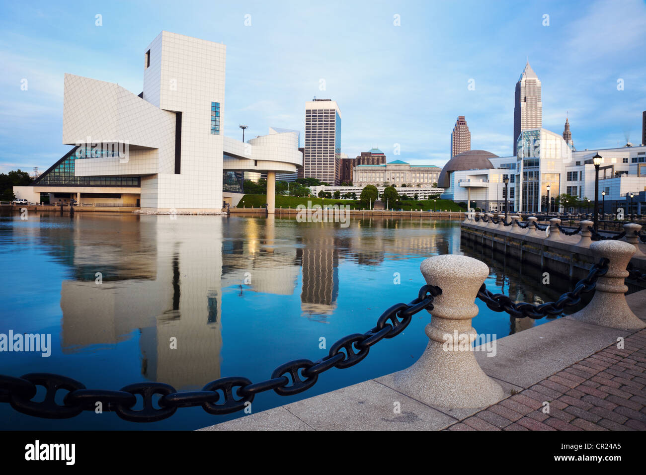 Cleveland visto mattina tempo Foto Stock