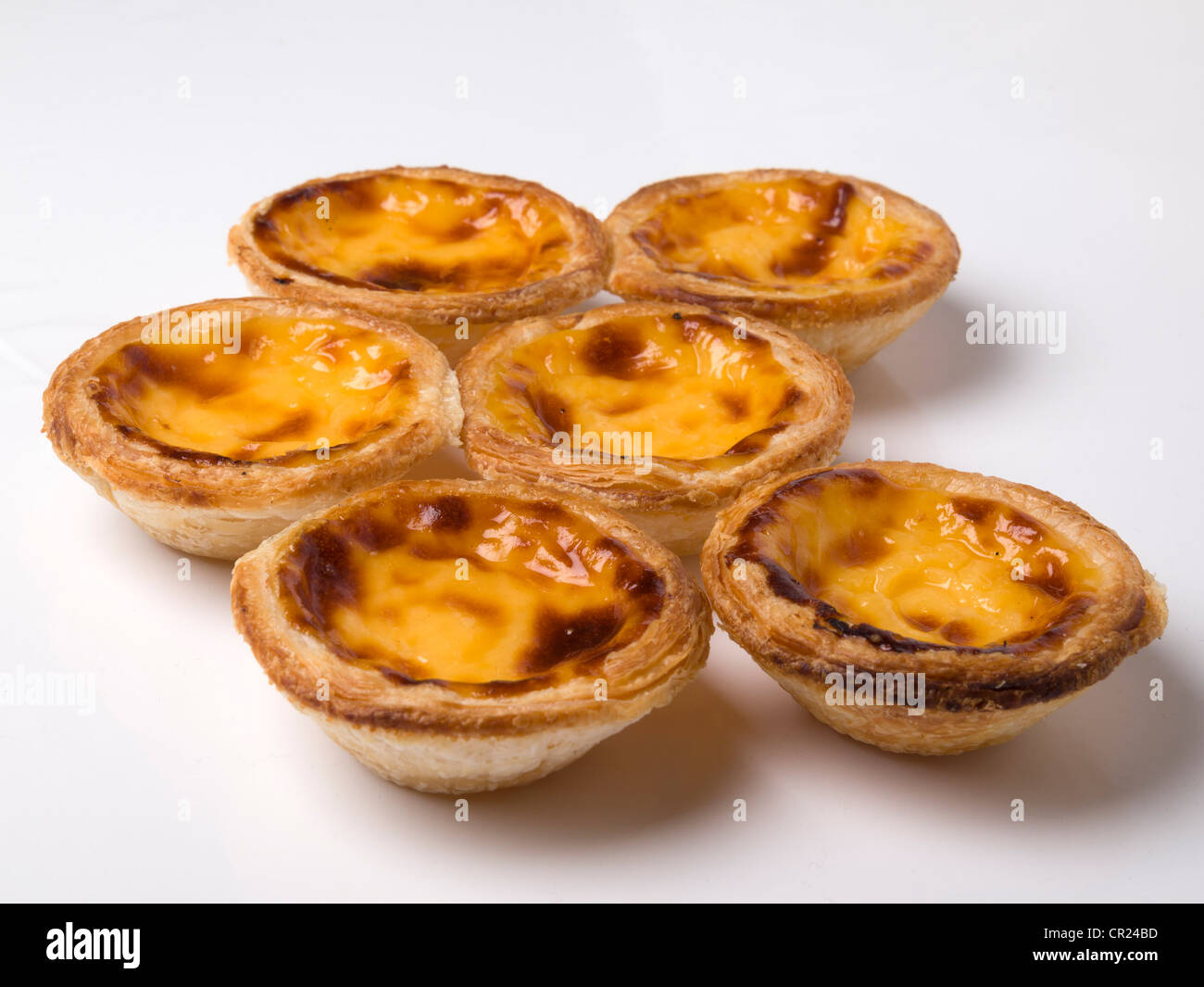 Close-up del tipico dolce portoghese pasticceria pastéis de nata - portoghese budino tart Foto Stock