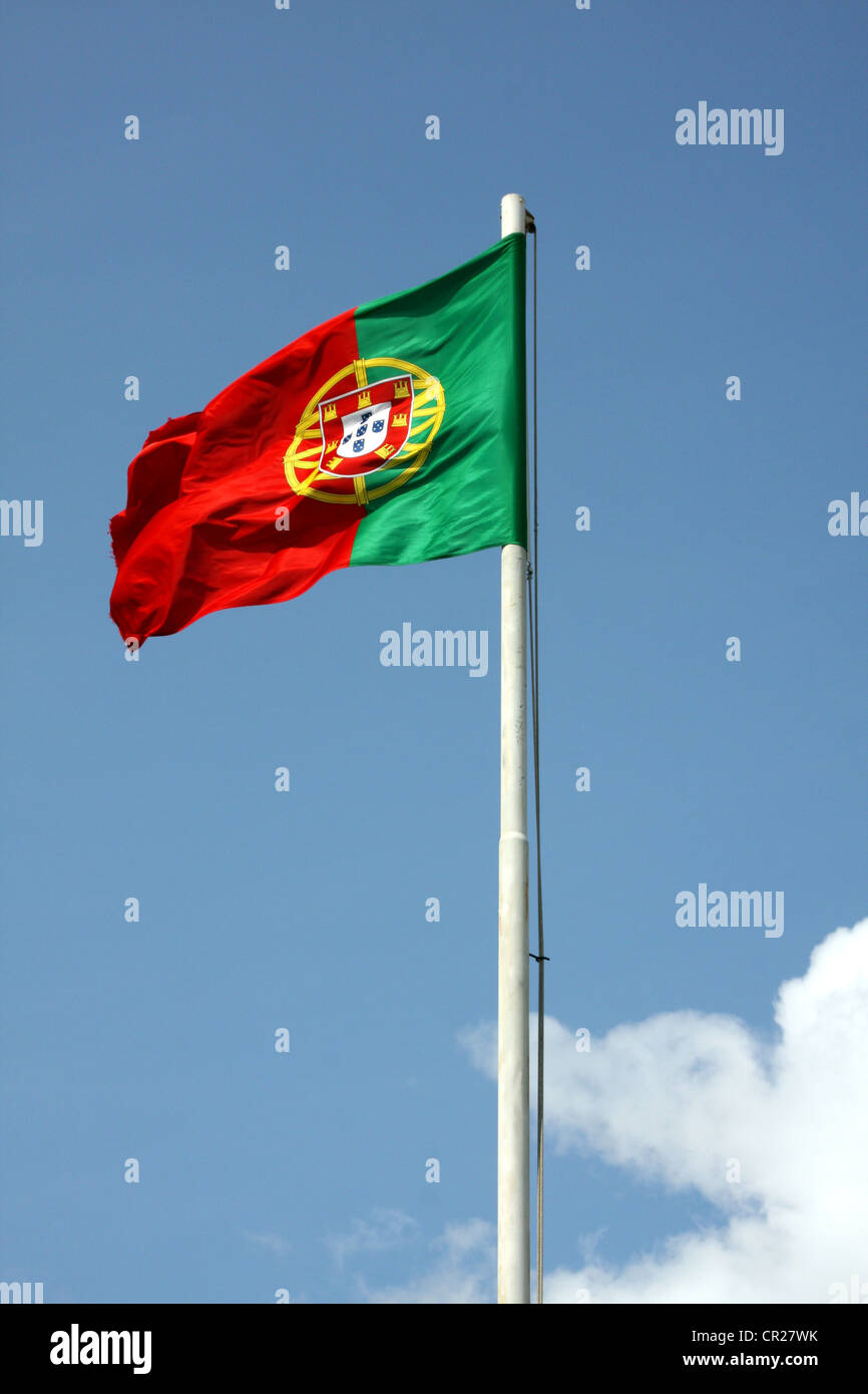 Bandiera portoghese Foto Stock