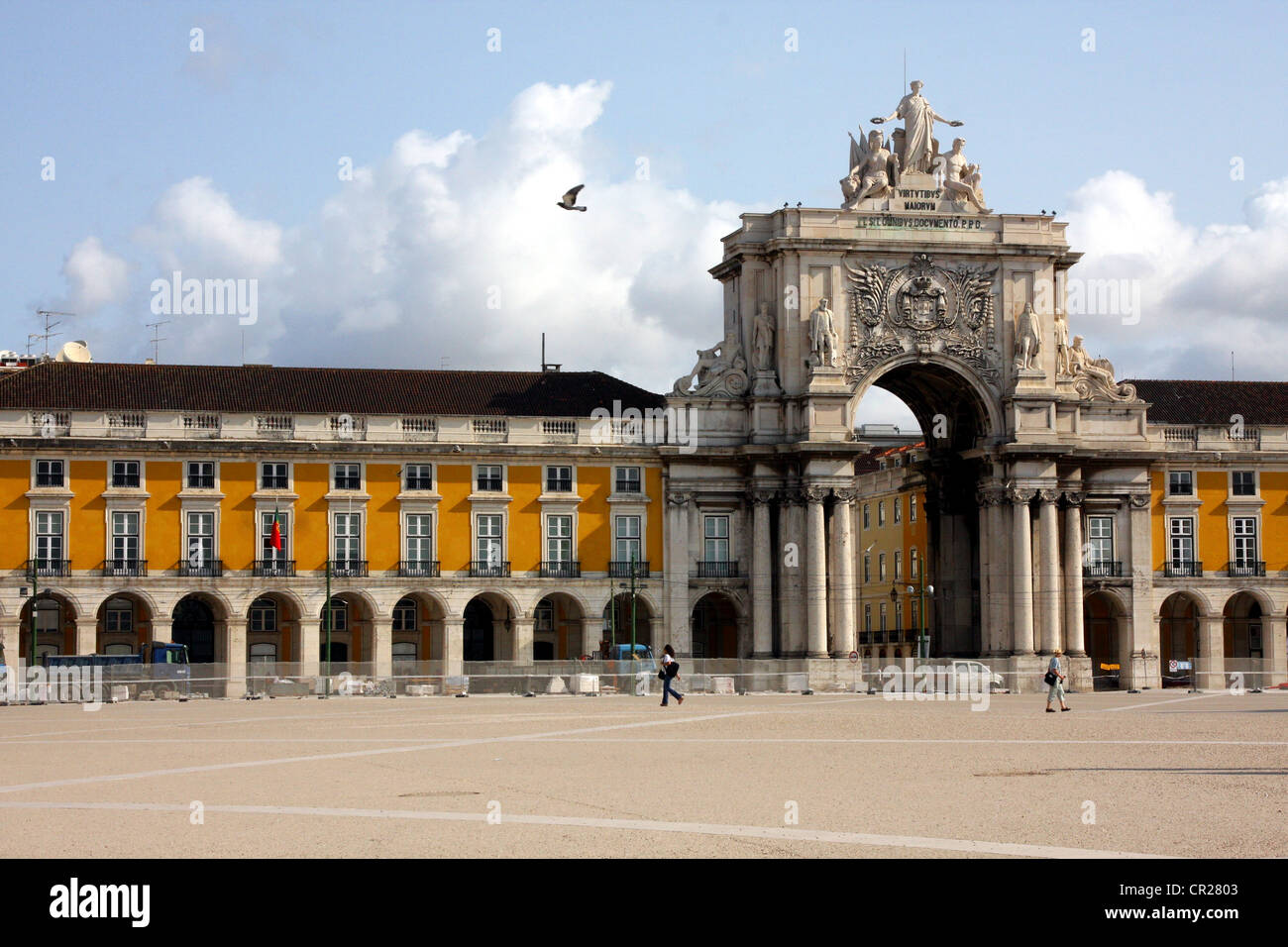 Praca do Comercio, Lisbona, Portogallo Foto Stock