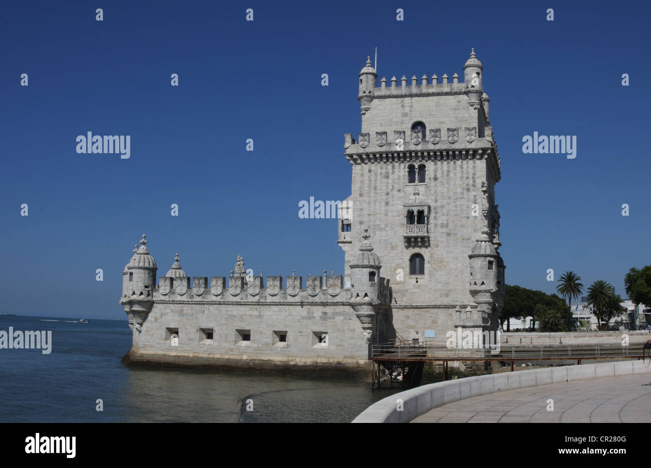 La Torre di Belem, Lisbona, Portogallo Foto Stock