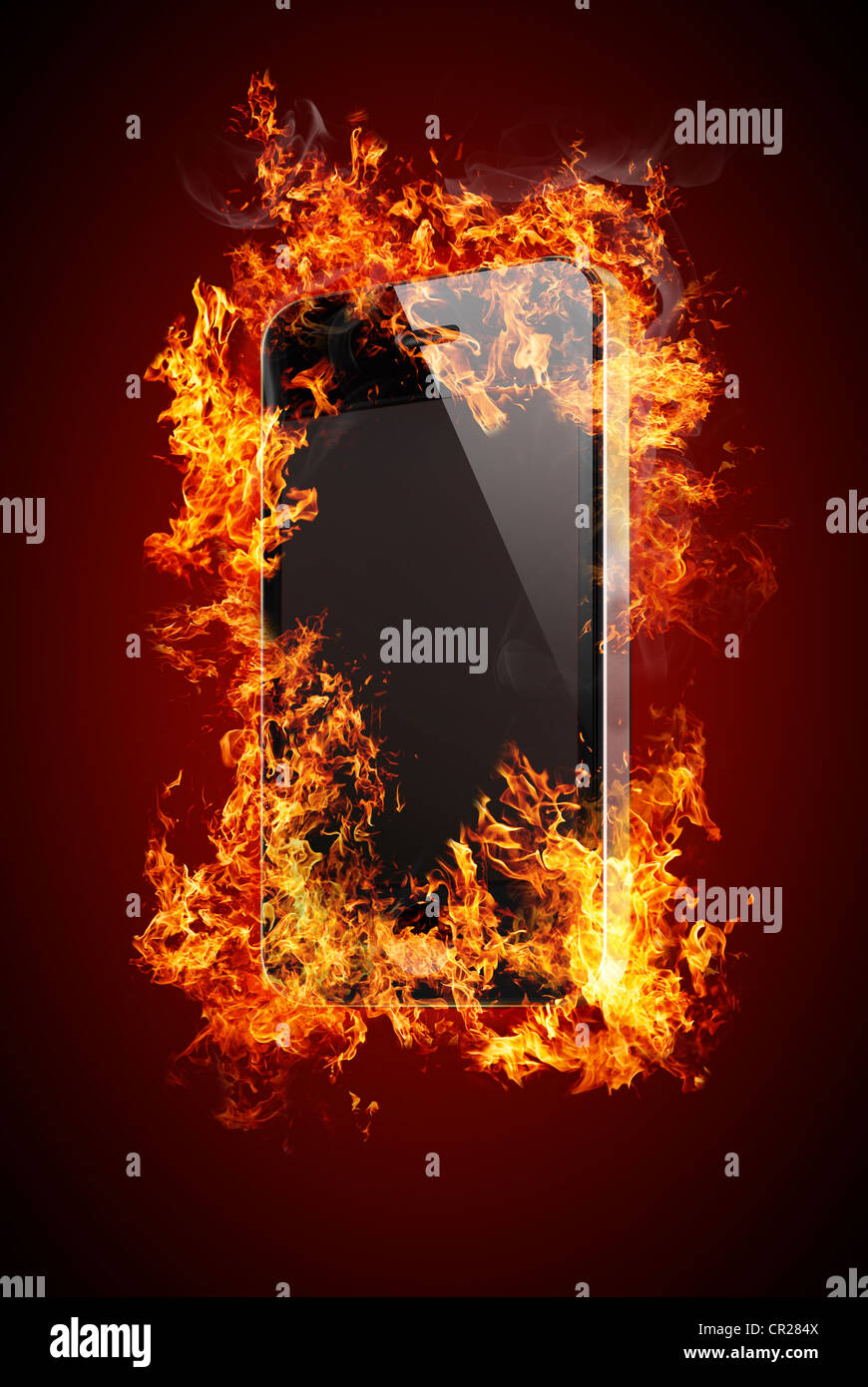 i-phone in fuoco Foto Stock