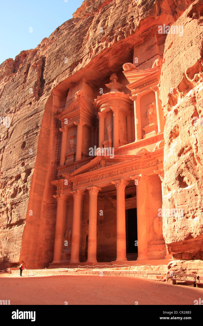Il tesoro, PETRA, Giordania, MEDIO ORIENTE Foto Stock