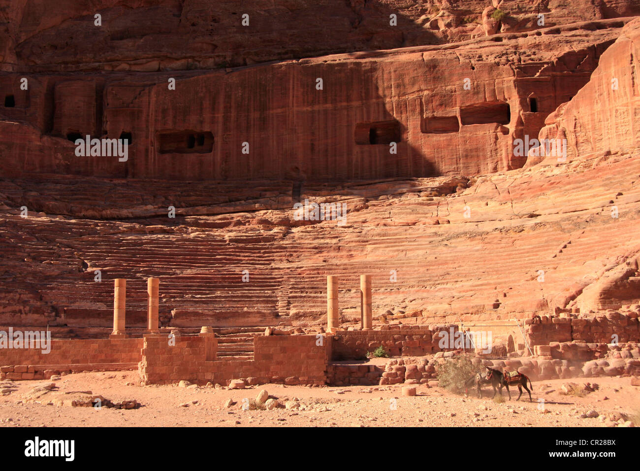 L'anfiteatro, PETRA, Giordania, MEDIO ORIENTE Foto Stock