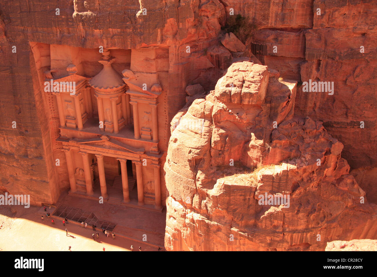 Il tesoro dal di sopra, PETRA, Giordania, MEDIO ORIENTE Foto Stock