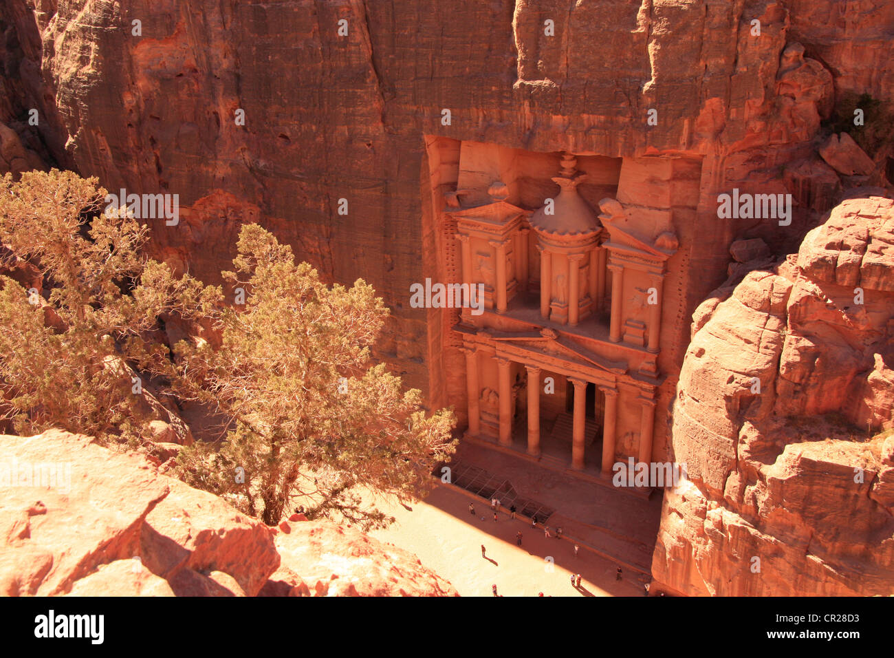 Il tesoro dal di sopra, PETRA, Giordania, MEDIO ORIENTE Foto Stock