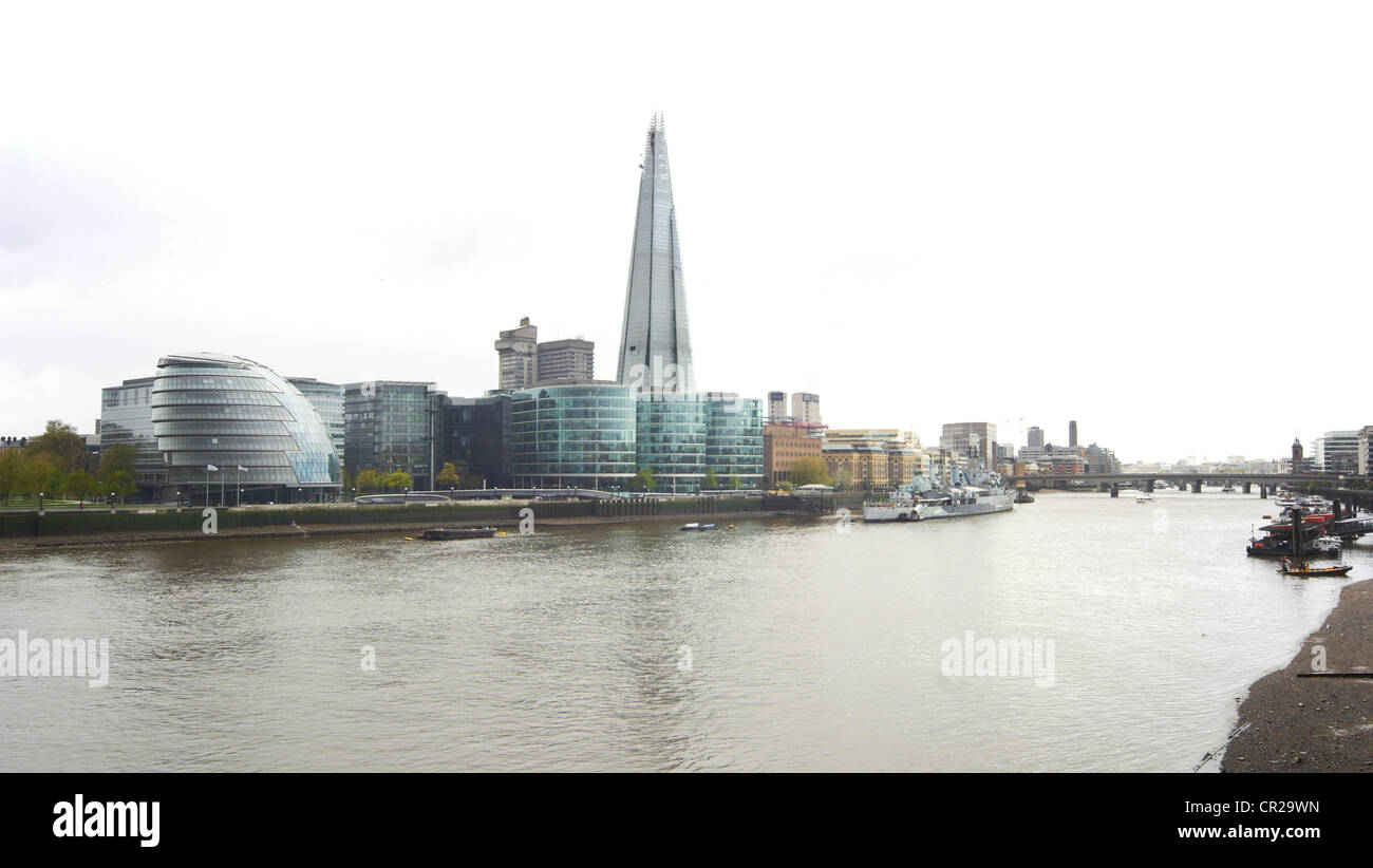 Photograpoh panoramico per l'architettura contemporanea di Londra Foto Stock