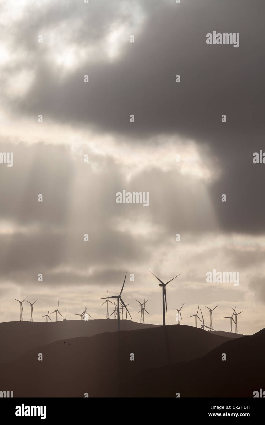 Tararua Wind Farm, Tararua gamme, Aokautere, Manawatu Affitto, Nuova Zelanda, Oceania Foto Stock