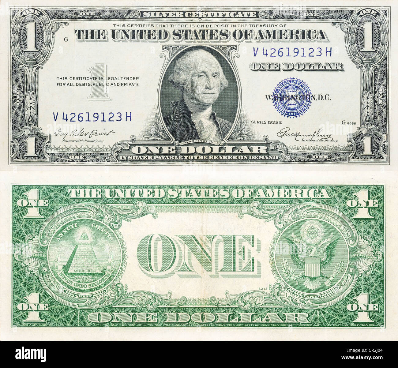 Banconota storico, un dollaro USA - 1935 Foto Stock