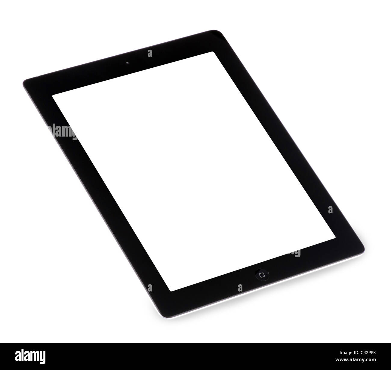 Touch screen tablet Pc con schermo vuoto isolato su bianco Foto Stock