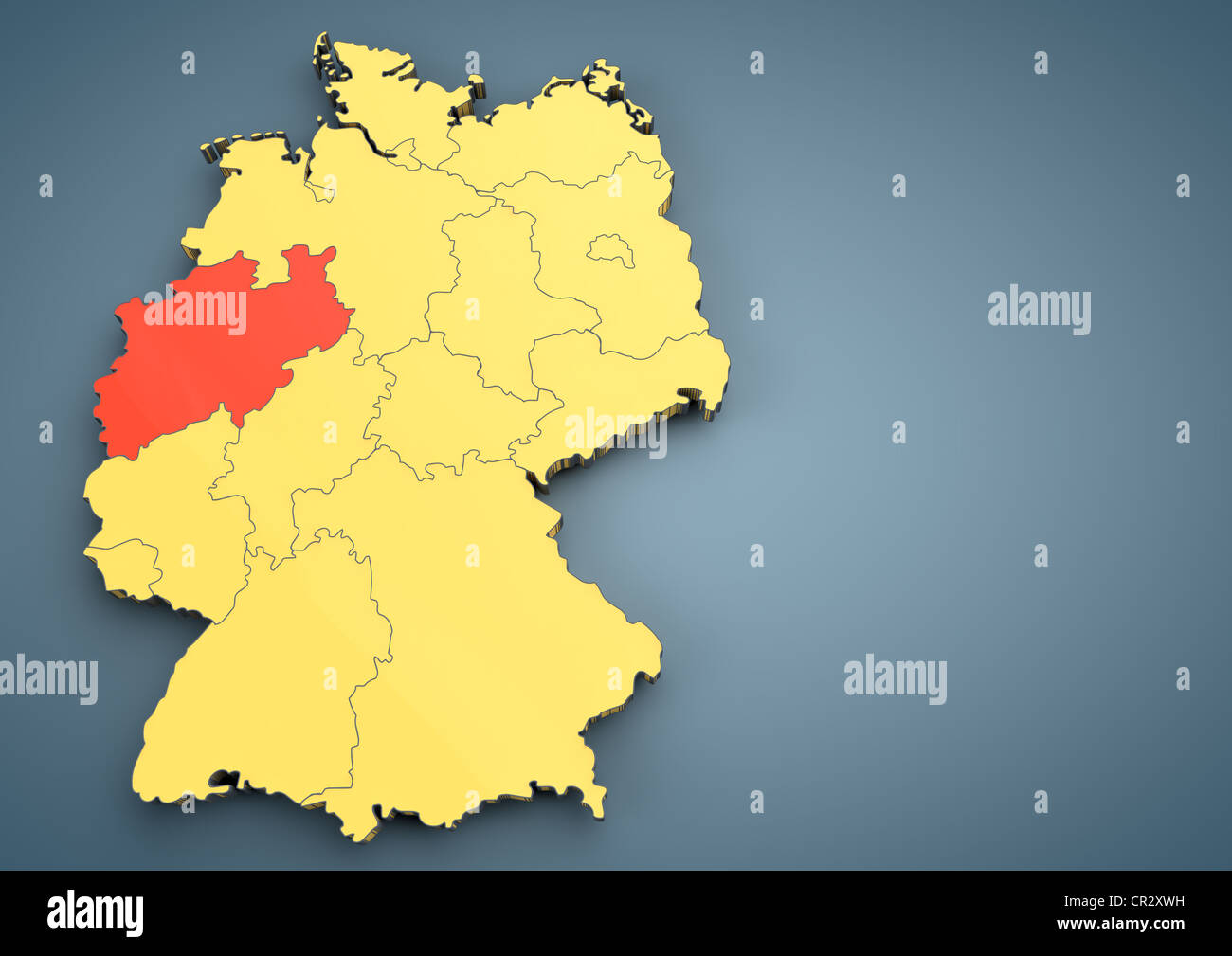 Mappa renania settendrionale vestfalia immagini e fotografie stock ad