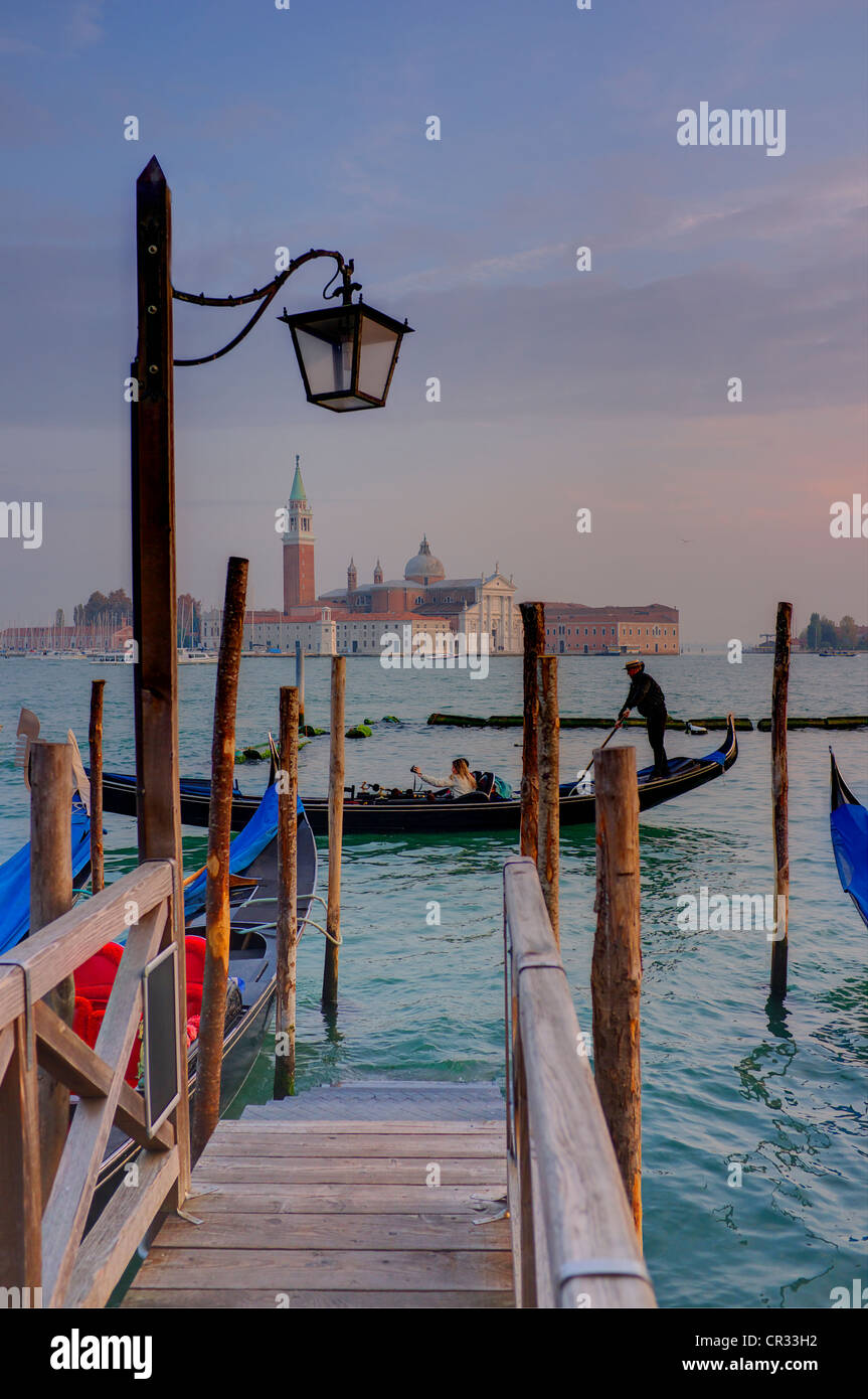 Vista di San Giorgio Maggiore, Venezia Foto Stock