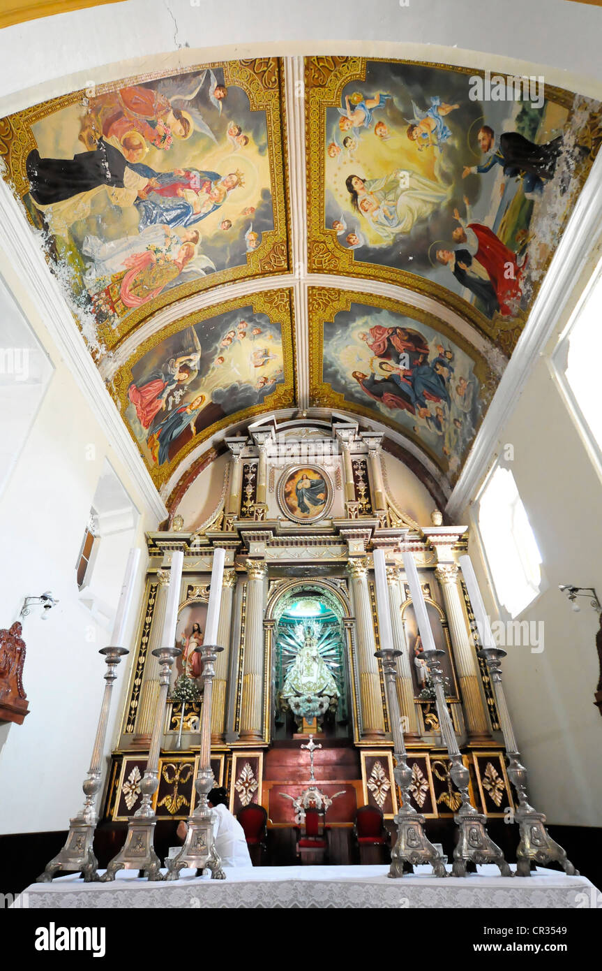 Altare, la chiesa di La Merced, costruito nel 1762, Leon, Nicaragua america centrale Foto Stock