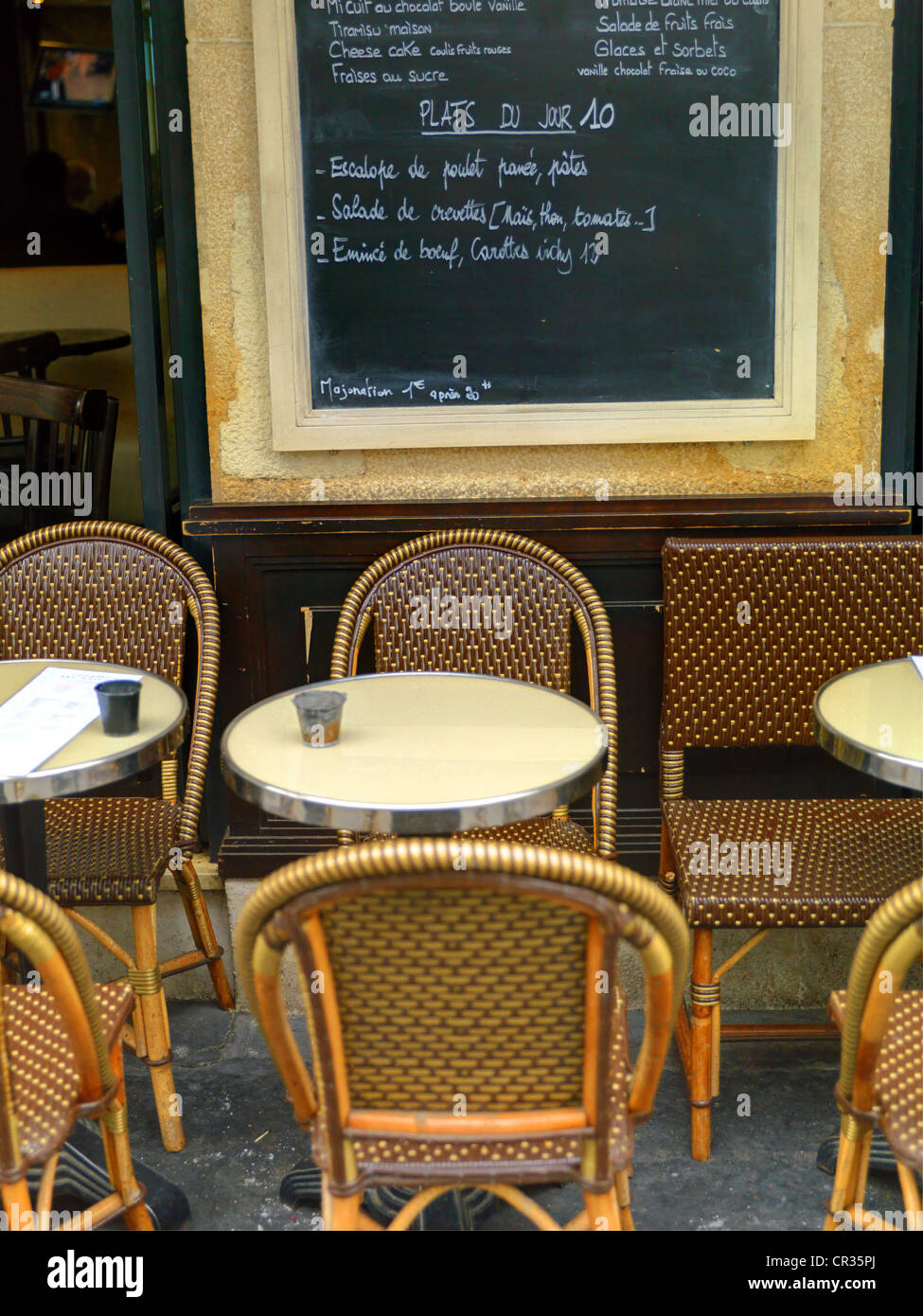 Parigi Cafe Scene Foto Stock