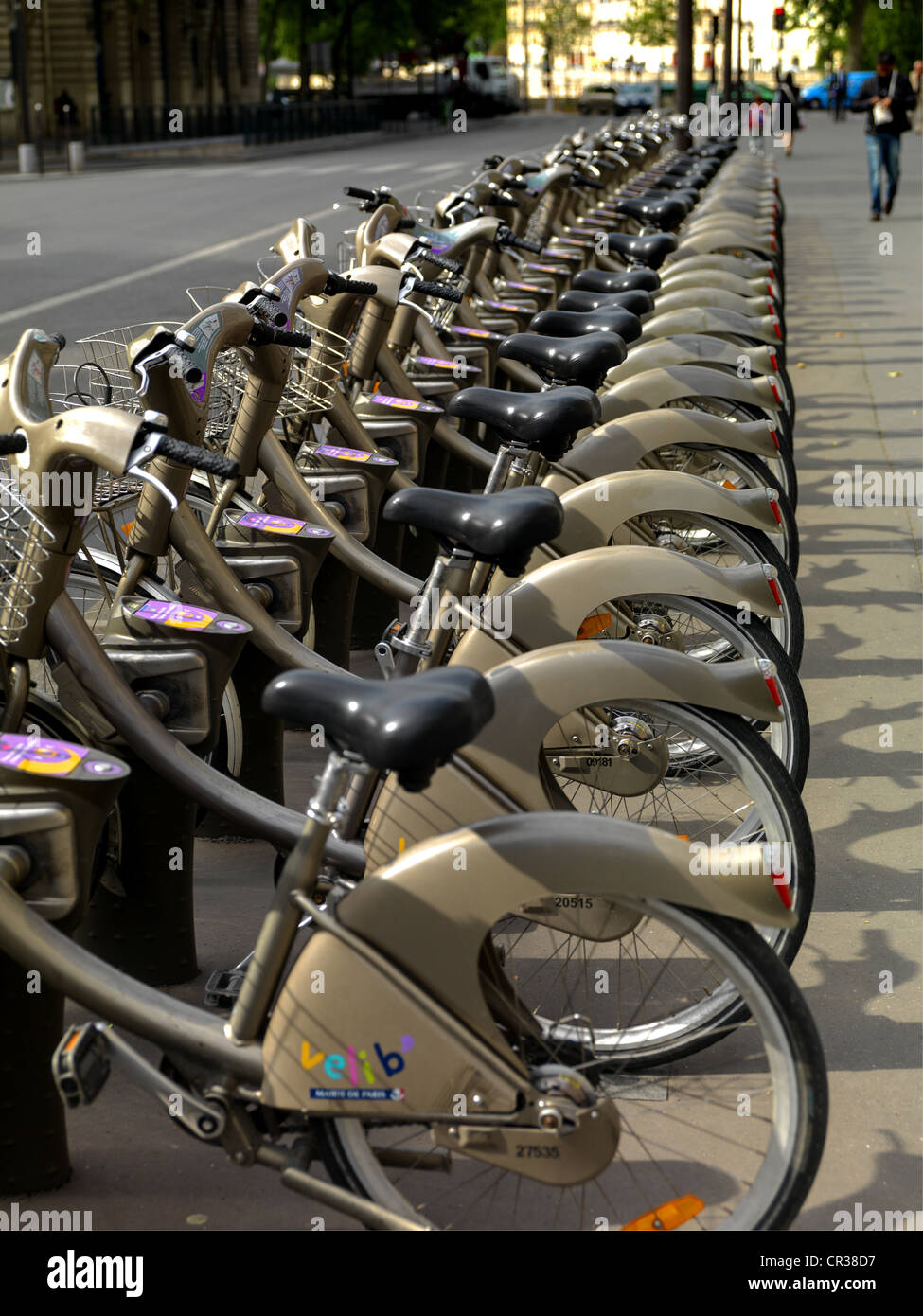 Parigi le biciclette a noleggio Foto Stock