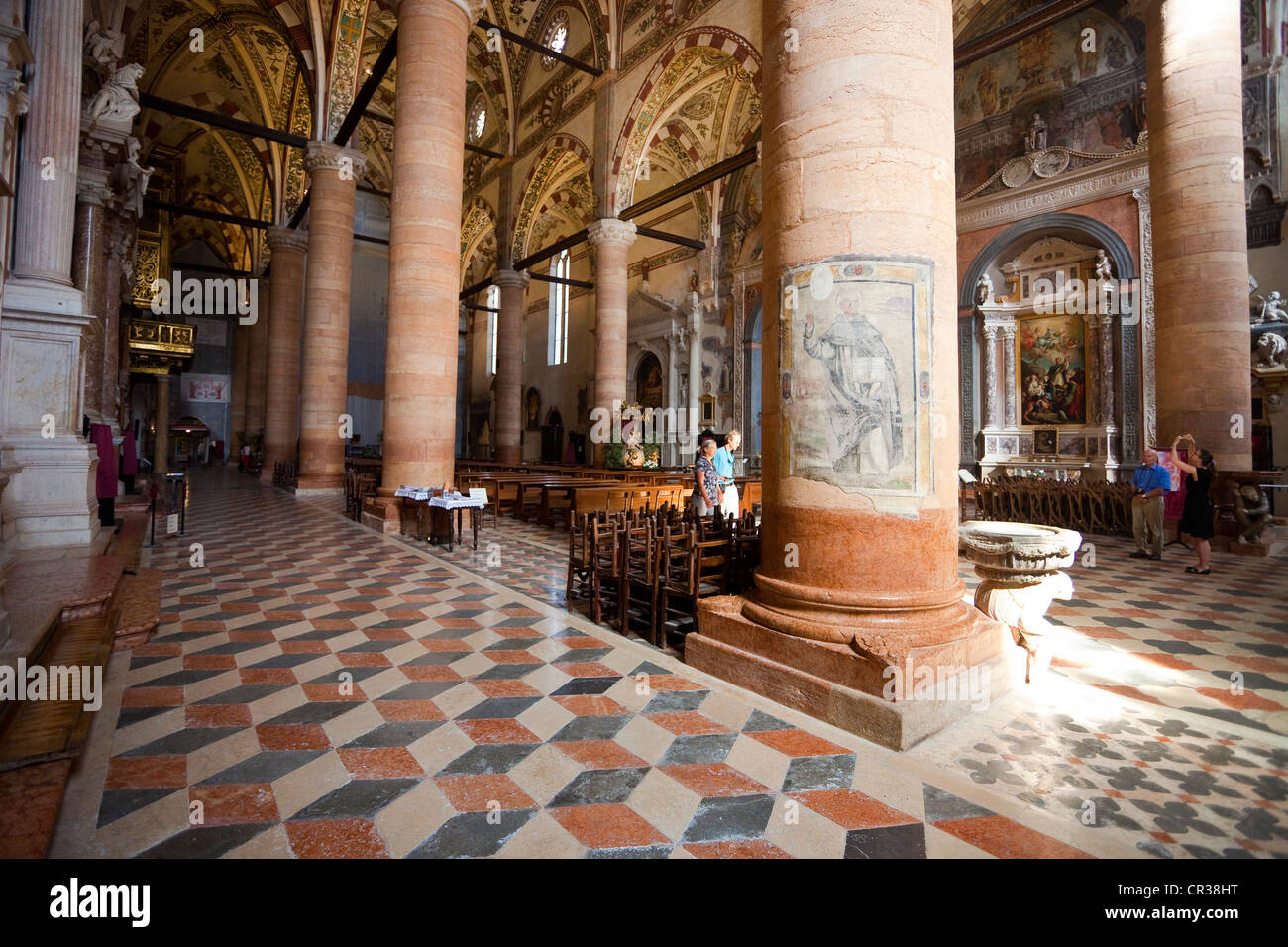 L'Italia, Veneto, Verona, patrimonio mondiale dell UNESCO, Sant' Anastasia (St. Anastasia) Chiesa Foto Stock