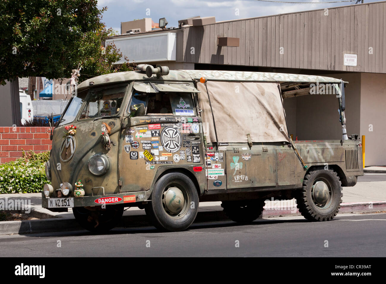 Veterano custom antichi restaurati VW Kombi van Foto Stock