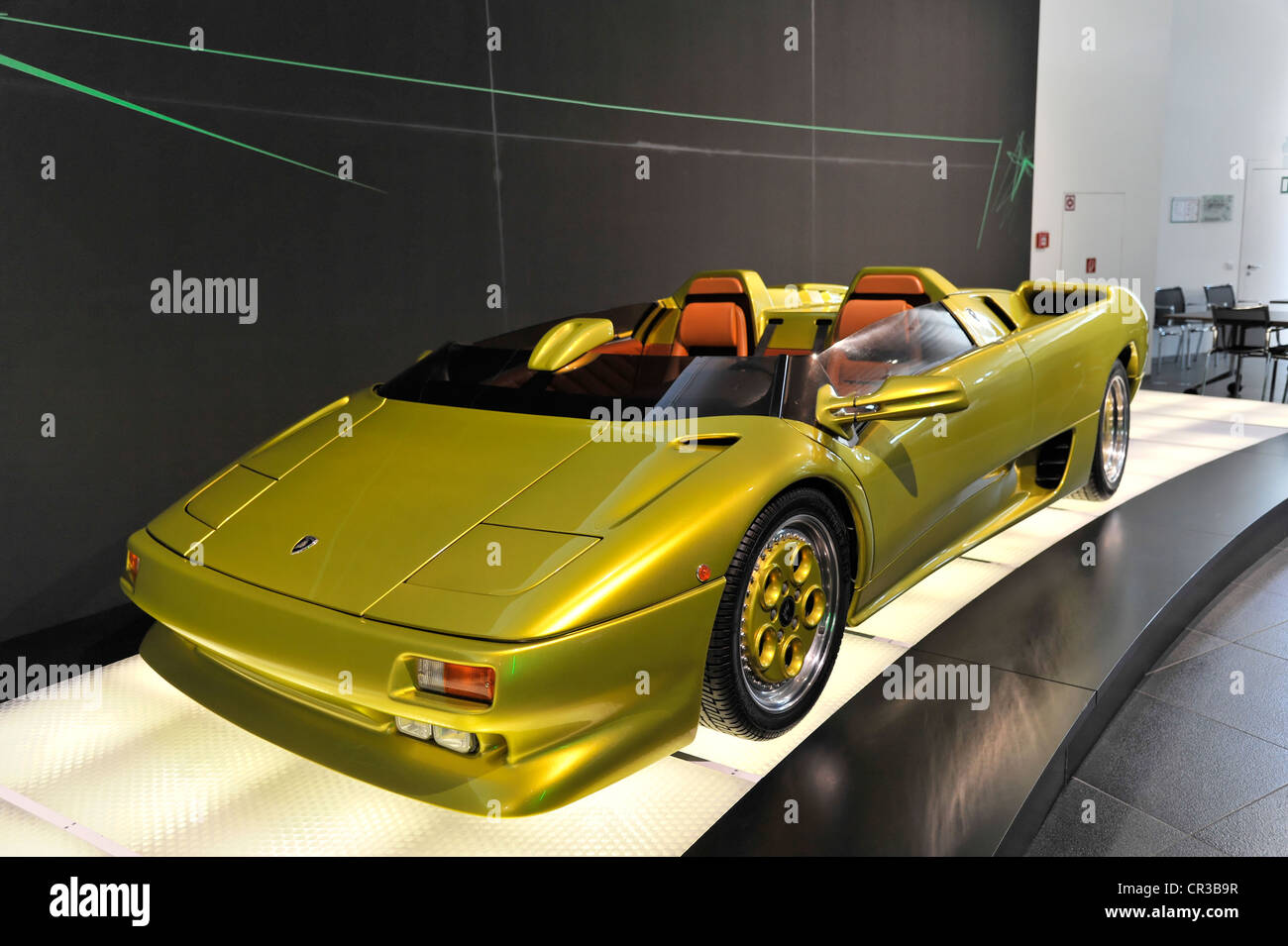 Lamborghini Diablo Roadster, 1992, museo mobile, Audi Erlebniswelt, Audi Ingolstadt, Baviera, Germania, Europa Foto Stock