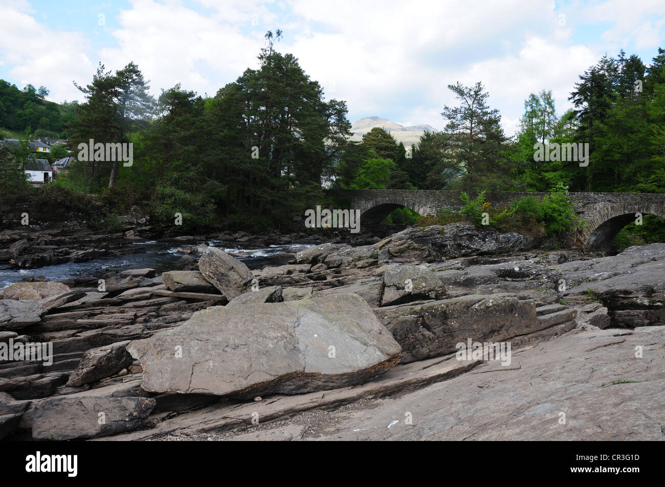 Falls of Dochart, River Dochart, Killin, Perthshire Foto Stock