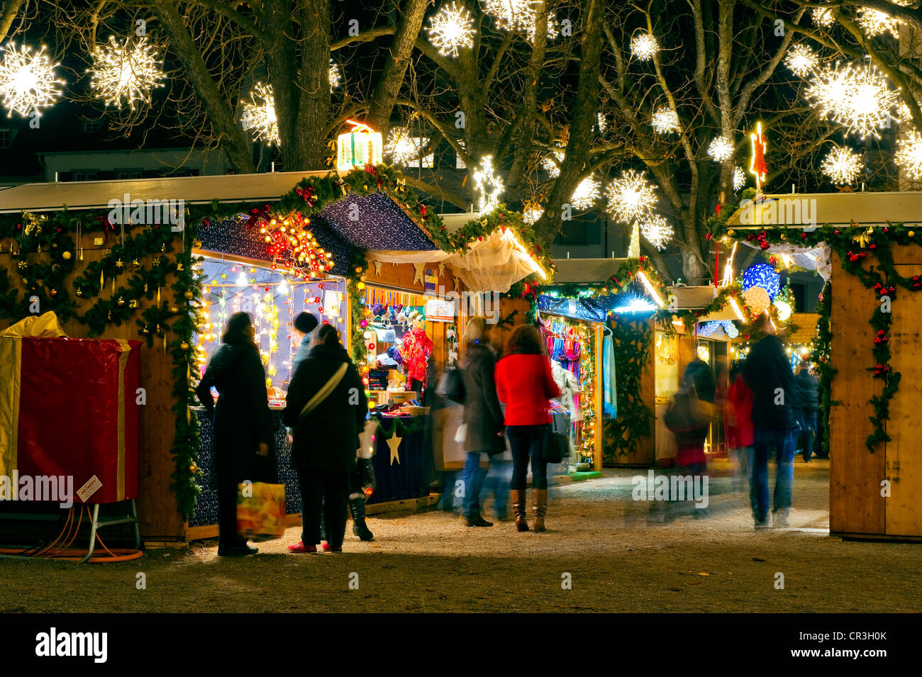 Mercatino di Natale di Basilea, in Svizzera, Europa Foto Stock