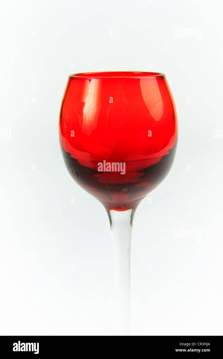 Decorative colorate di rosso bicchiere di vino Foto Stock
