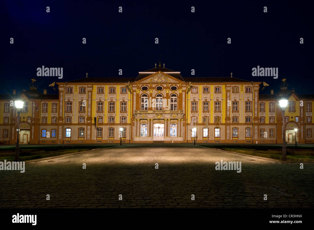 Schloss Bruchsal Palace, Bruchsal, Baden-Wuerttemberg, Germania, Europa Foto Stock