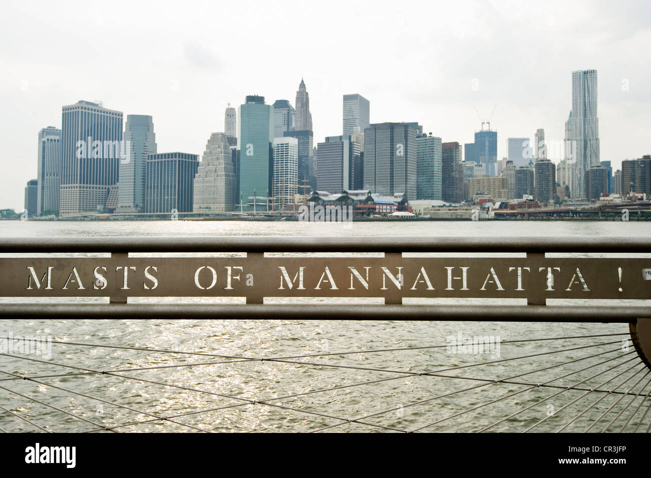 Il centro di Manhattan e Brooklyn Heights, Brooklyn, New York, Stati Uniti d'America Foto Stock