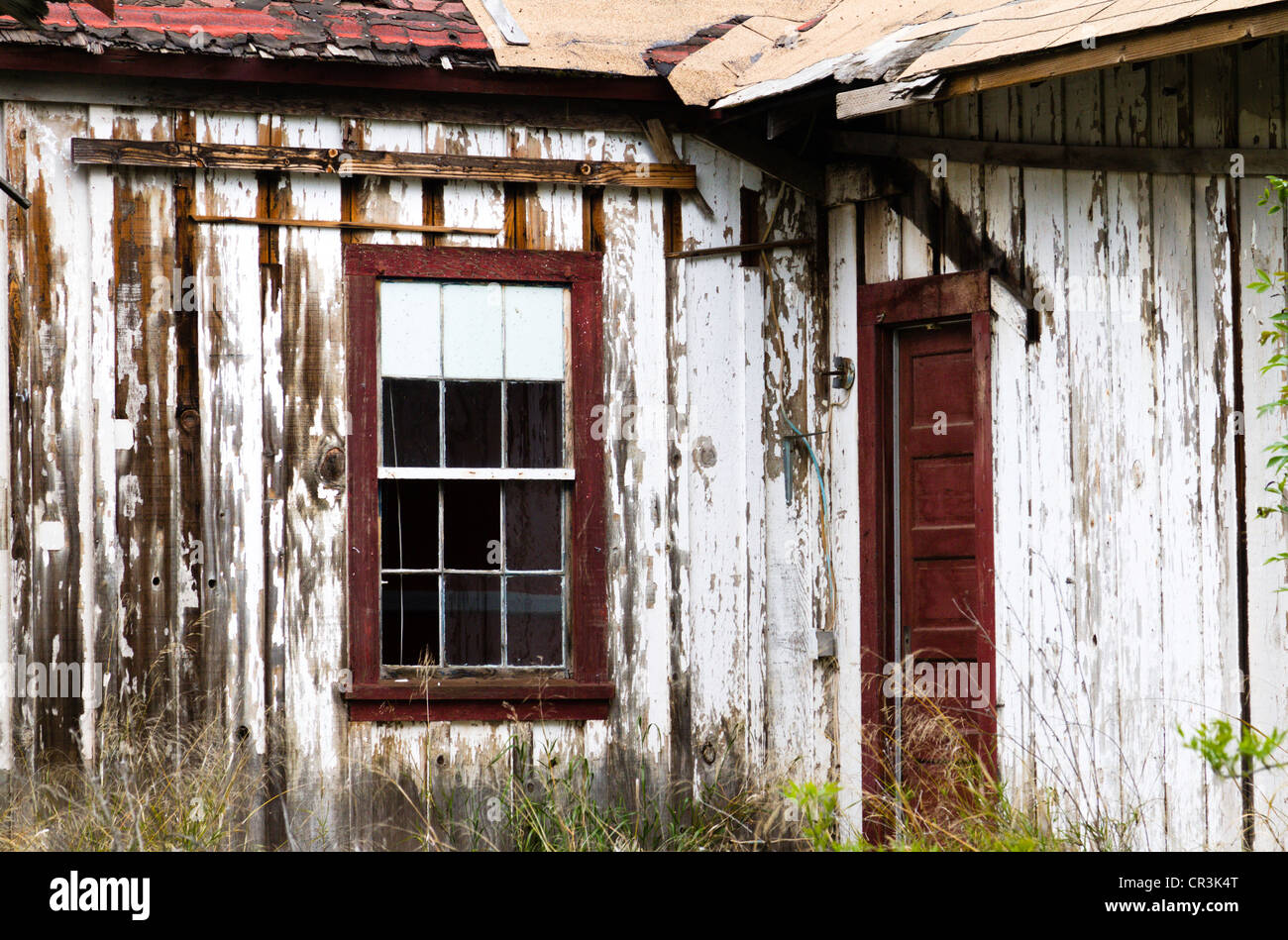 Vecchia casa abbandonata vicino a 'Los Olivos' California Foto Stock