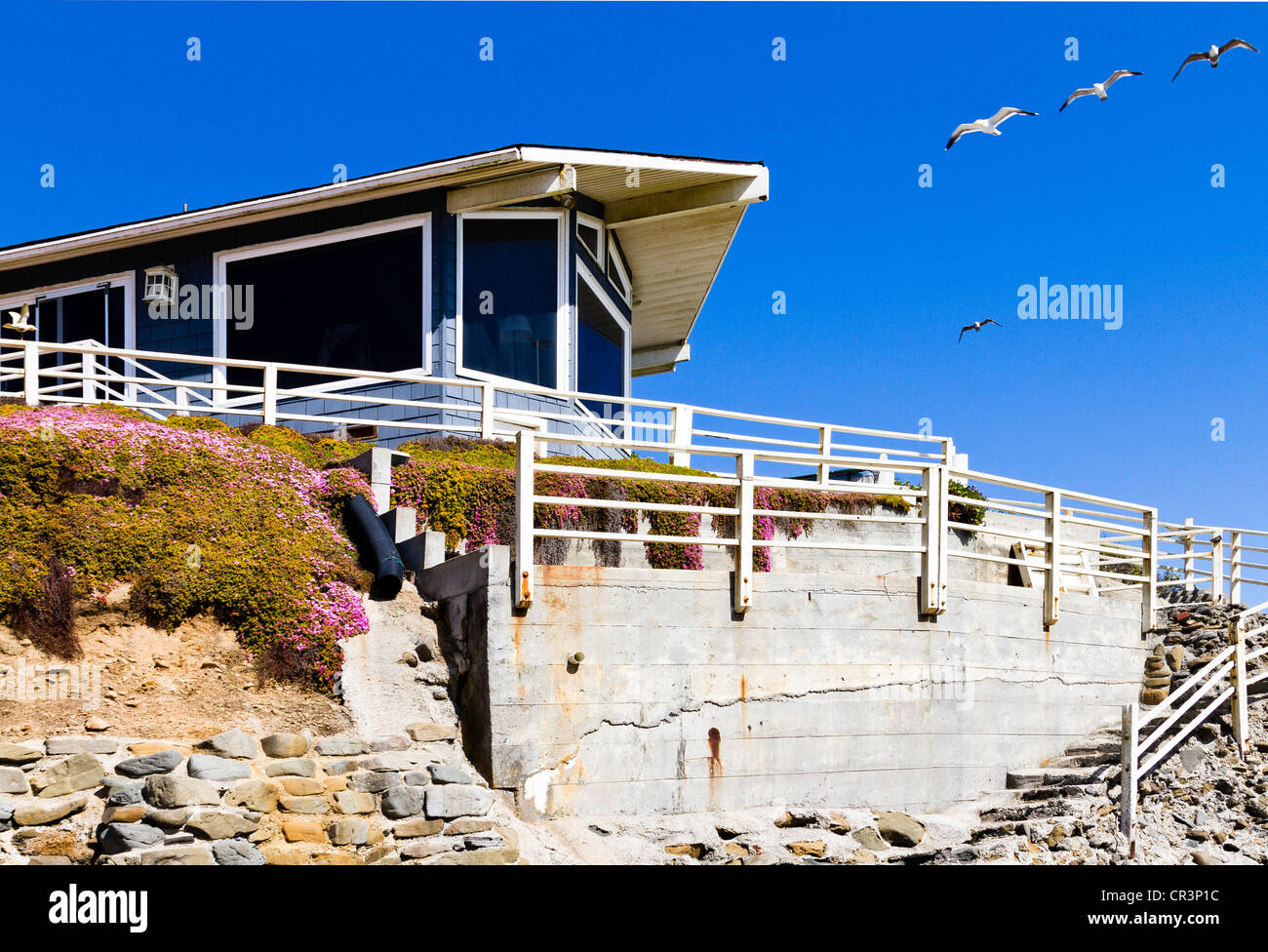 Casa sulla spiaggia a Cambria California Foto Stock