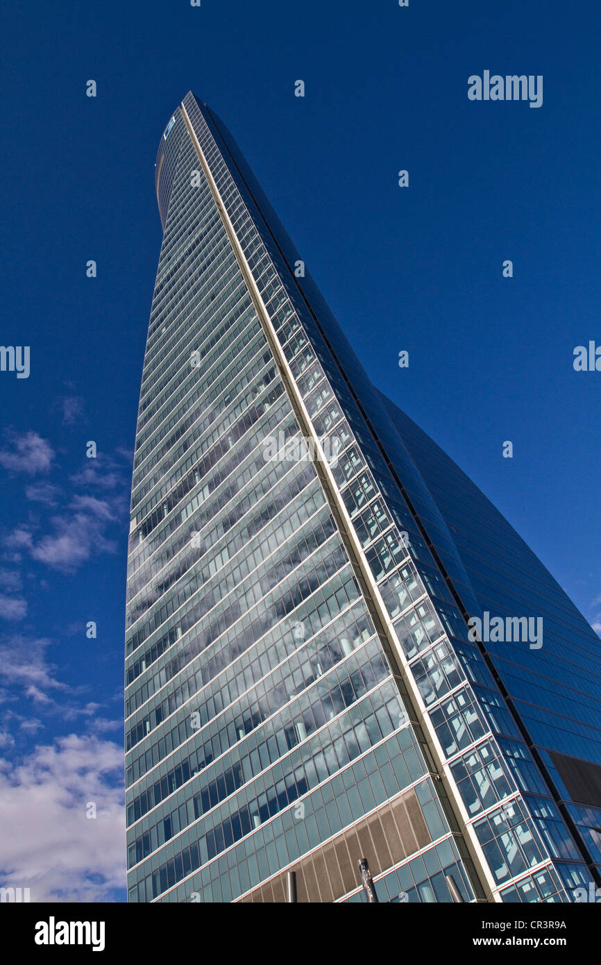 Torre Espacio grattacielo, Madrid, Spagna, Europa Foto Stock