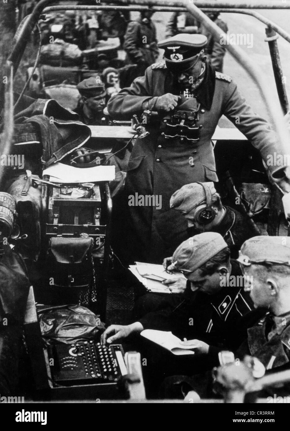 Guderian, Heinz, 17.6.1888 - 14.5.1954, generale tedesco, nella sua auto di comando, Francia, giugno 1940, Foto Stock