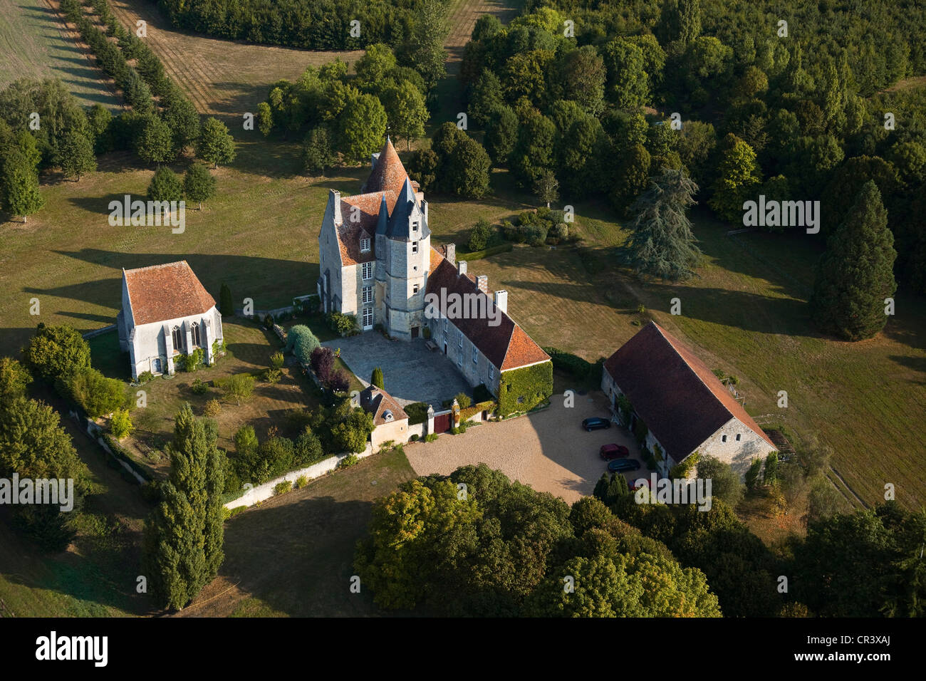 Francia, Orne, Parc naturel regional du Perche, itinerario turistico dei manieri della regione Perche, Corbon, La Vove Manor Foto Stock