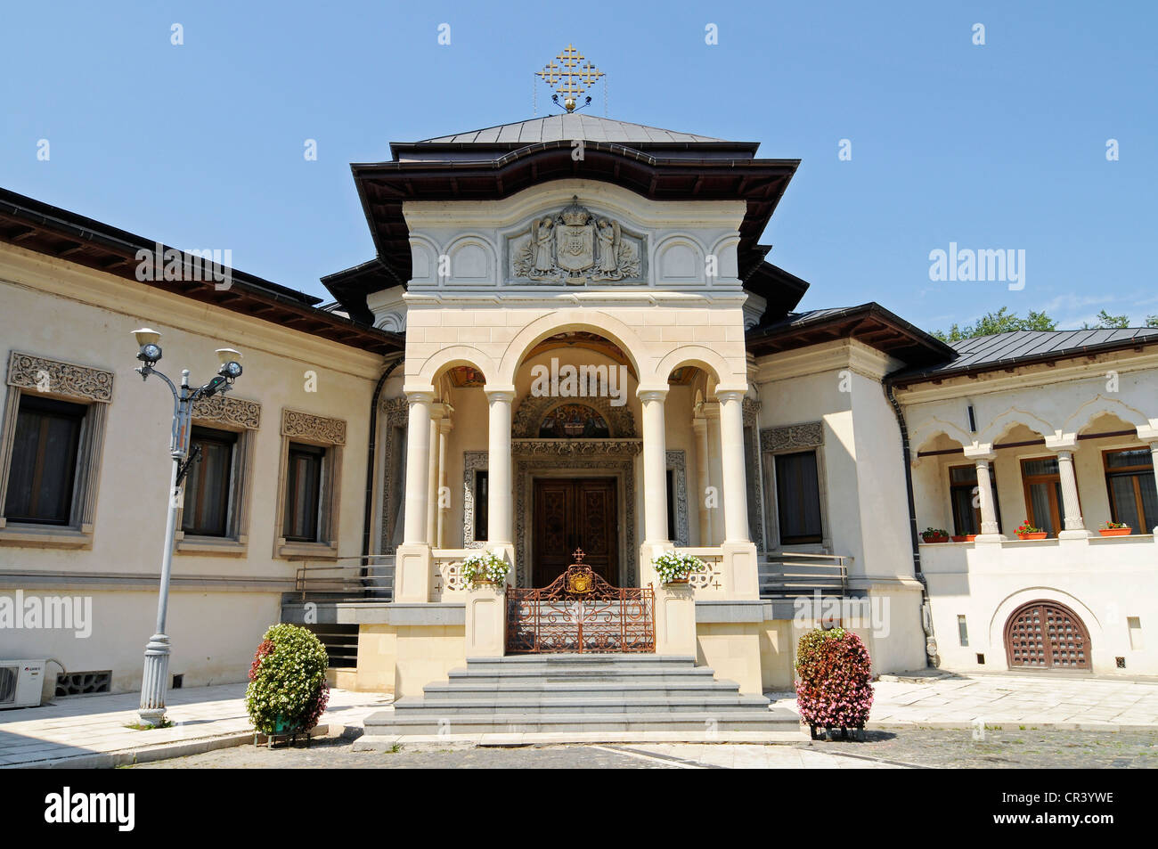 Cappella, il Palazzo e la chiesa del Patriarca, Chiesa Ortodossa Romena, Bucarest, Romania, Europa orientale, PublicGround Foto Stock